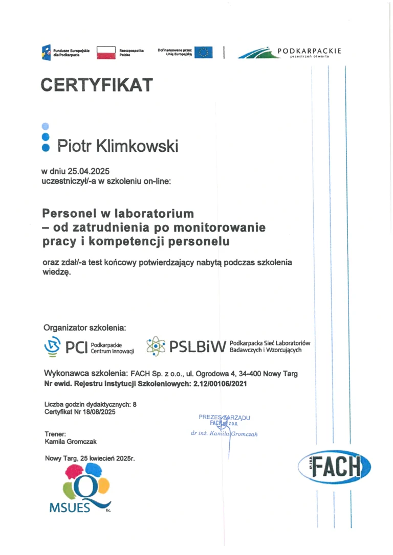 Personel w laboratorium - od zatrudnienia po monitorowanie pracy i kompetencji peronelu